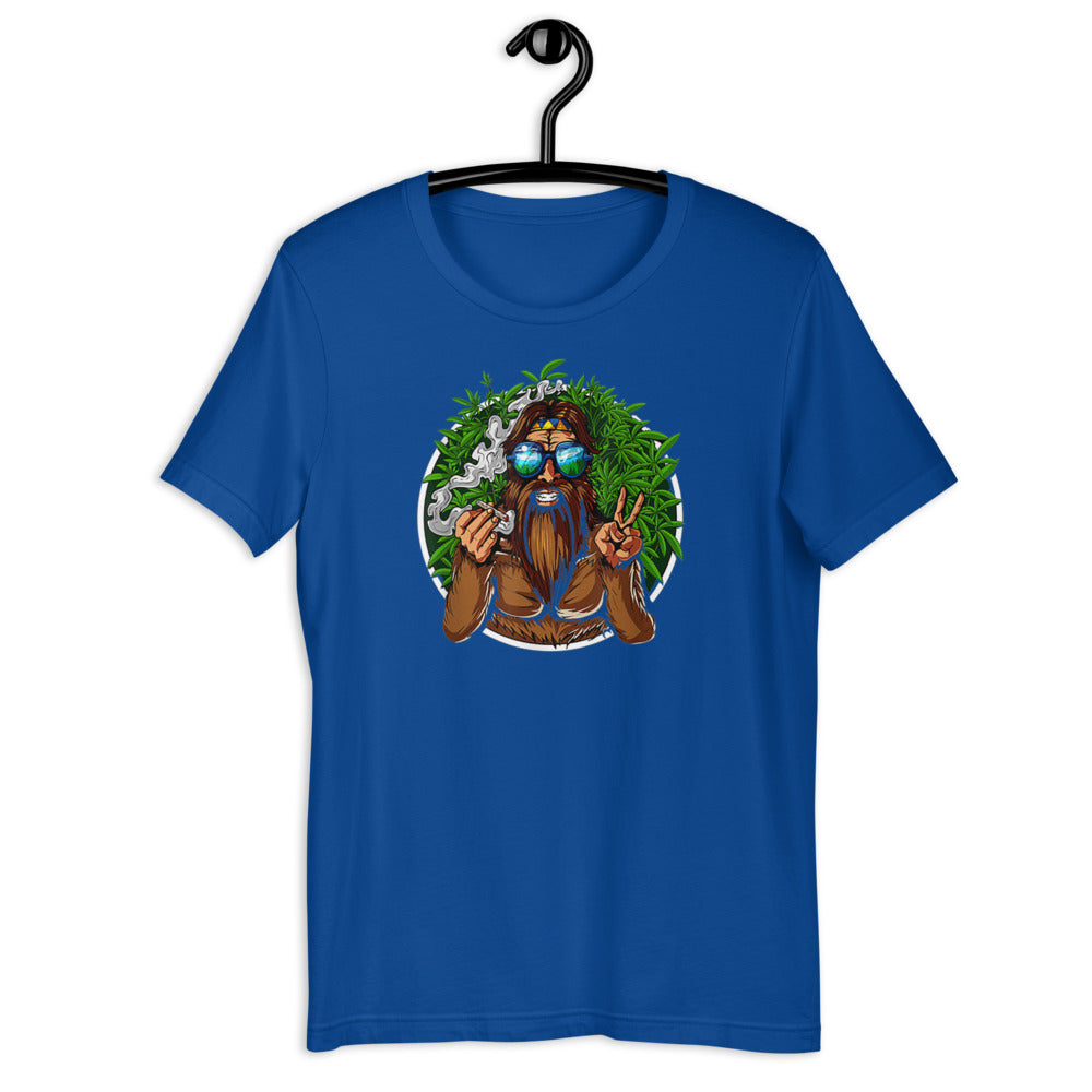 Bigfoot smoking weed  / Short-Sleeve Unisex T-Shirt