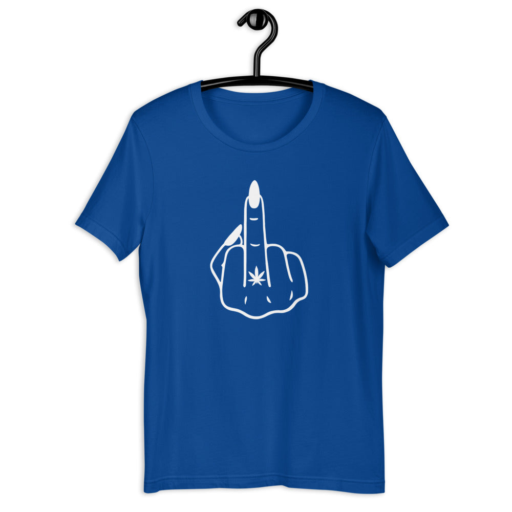 Middle Finger Weed Tattoo / Short-Sleeve Unisex T-Shirt