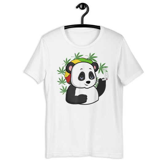 Weed Smoking Gangster Panda / Short-Sleeve Unisex T-Shirt