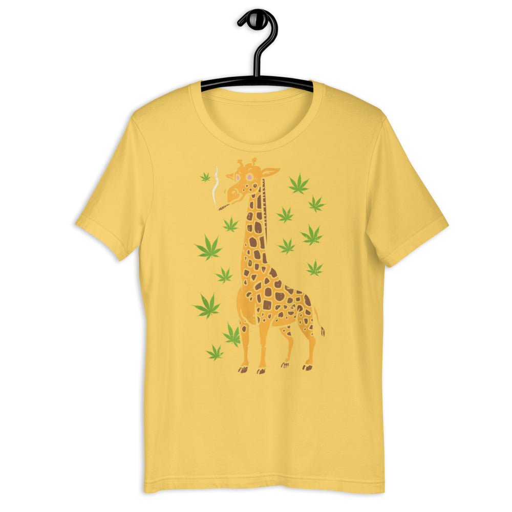 Giraffe Smoking Weed / Short-Sleeve Unisex T-Shirt