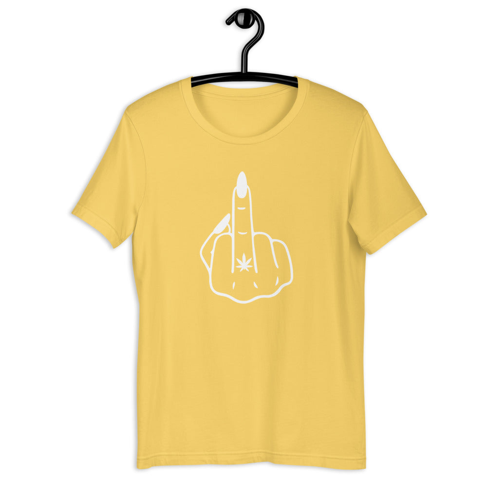 Middle Finger Weed Tattoo / Short-Sleeve Unisex T-Shirt